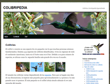 Tablet Screenshot of colibripedia.com